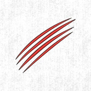 Claw Marks Embroidery Design | Scratch Mark Machine Embroidery File | Tiger Stitch Pattern | Instant Download
