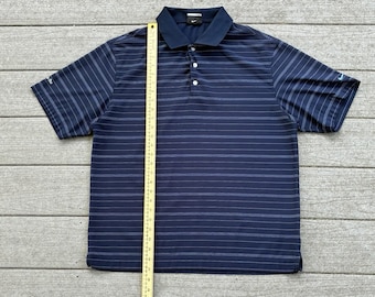 2000s Eddie Bauer Polo Shirt, Size L Vintage Y2K Blue & Yellow