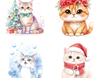 猫のクリスマス クリップアート クリスマスツリー クリップアート 猫の
