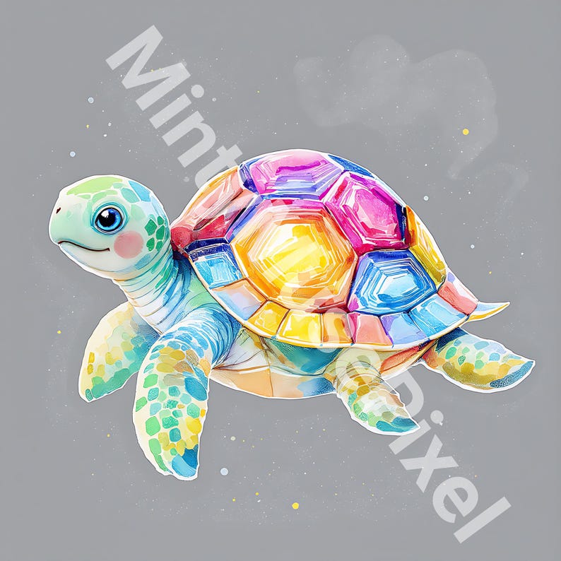 Watercolor Rainbow Animals Clipart | PNG Set | Digital Download - Etsy
