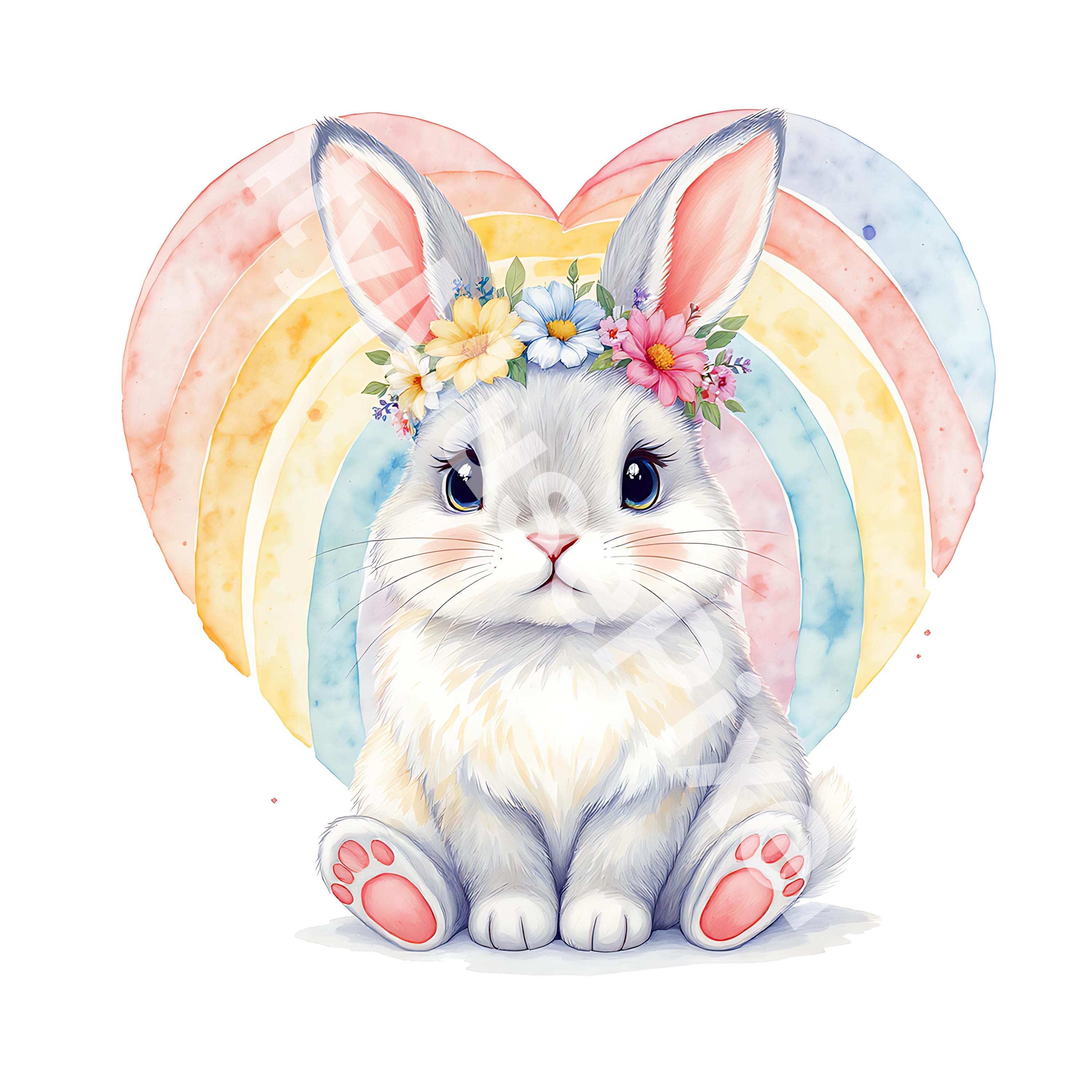 Watercolor Rainbow Animals Clipart | PNG Set | Digital Download - Etsy