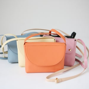 Mini Crossbody Tangerine Leather, sac crossbody, sac de soirée, petit sac en cuir, sac de mariée, sac à main en cuir, sac à main de soirée Tangerine