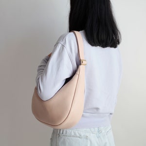 Medium Pouch Bag Black, Leather shoulder bag, crossbody bag, pouch bag image 5