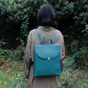 leather backpack, backpack purse, hipster backpack, minimalistic backpack