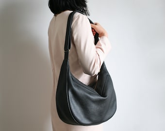 Crossbody Bag BIG POUCH Black, Shoulder Bag, Soft Big Pouch