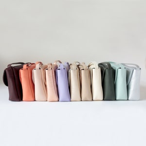Sac à bandoulière en cuir minimaliste 12 couleurs disponibles