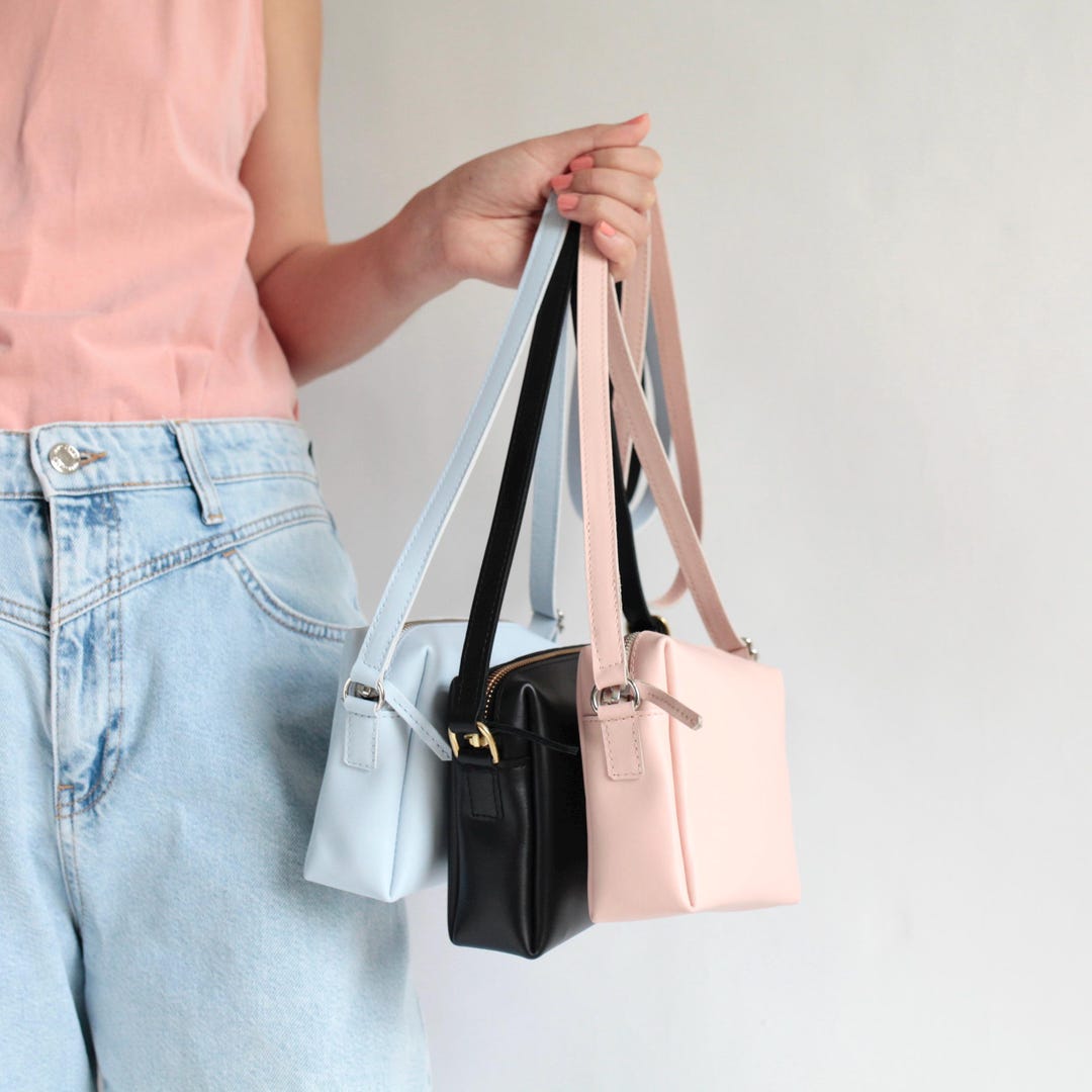 Mini Box Handbag Handmade Leather Mini Box Bag | Minimalist Small Crossbody Purse - Etsy
