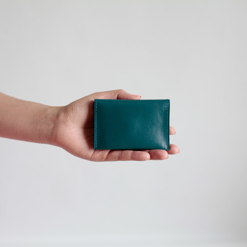 Bifold Mini Leather Wallet available in 9 colors, cardholder, card case image 6