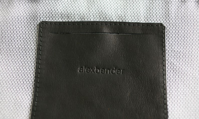 Classic Leather Tote Black, leather shopper, shoulder bag, minimalistic black tote image 8