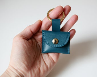 Leather Keyring MINIBAG , keychain, keyfob