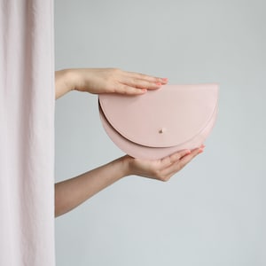 Bolso plegable Rosa Dusky, Clutch de muñeca, Bolso de mano, Bolso de novia