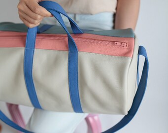 Weekender echt Leder Nude, Reisetasche