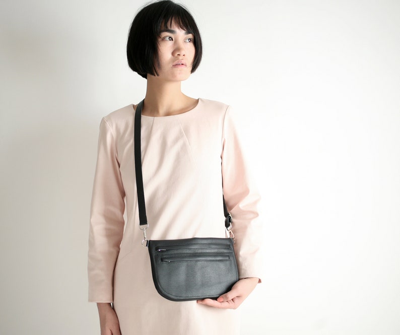 Flat Large Fanny Pack Black Double Zipper Belt Bag Hip Bag Etsy