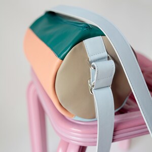 Mini Duffel Bag 5 color mix , round crossbody bag image 6