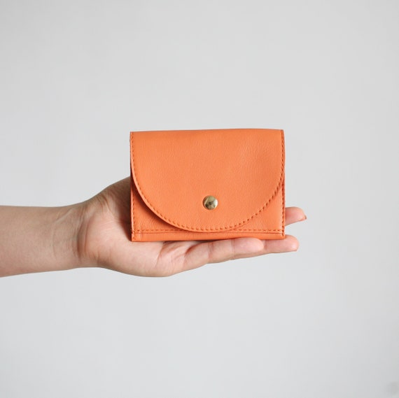 Mandarina cartera plana para mujer bolso - Etsy España