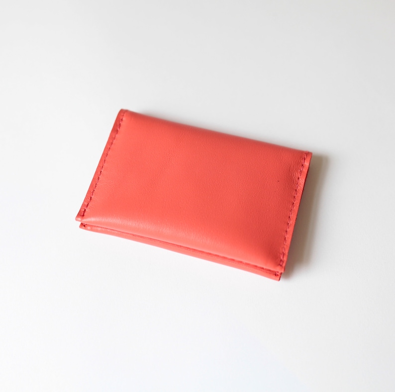 Bifold Mini Leather Wallet available in 9 colors, cardholder, card case image 3