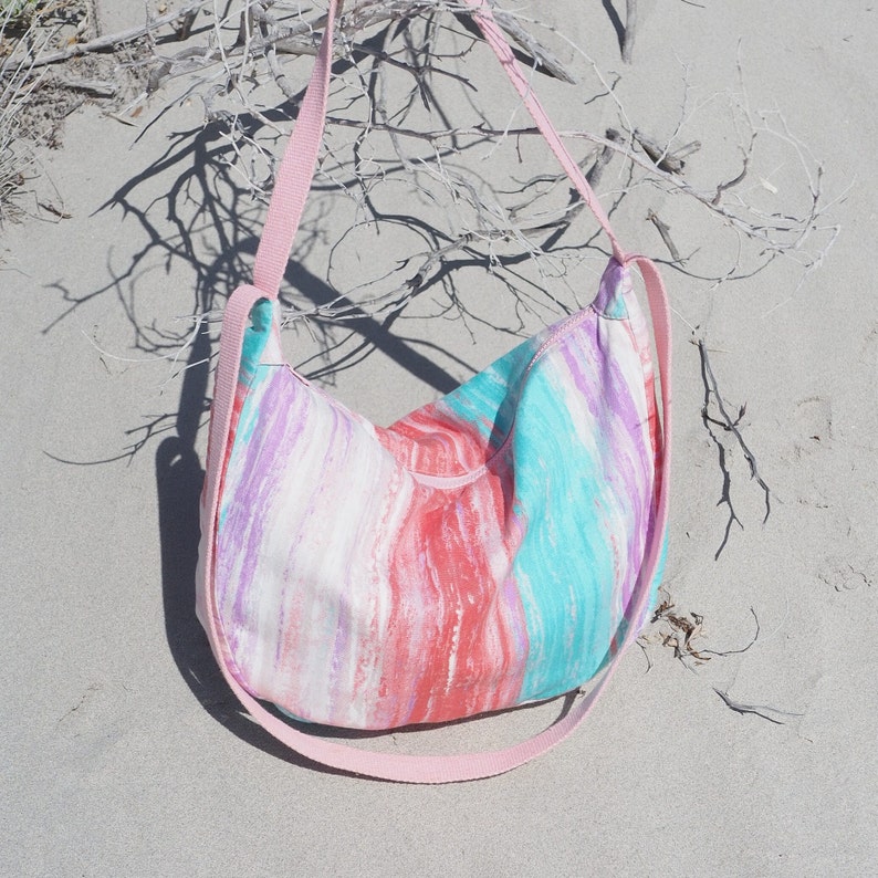 Bolso Poch De Hombro Upcycling Mezcla De Colores/ Rosa imagen 7