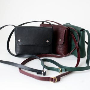 Sac à main bandoulière en cuir noir, sac à bandoulière
