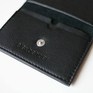 Bifold Mini Leather Wallet available in 9 colors, cardholder, card case image 7