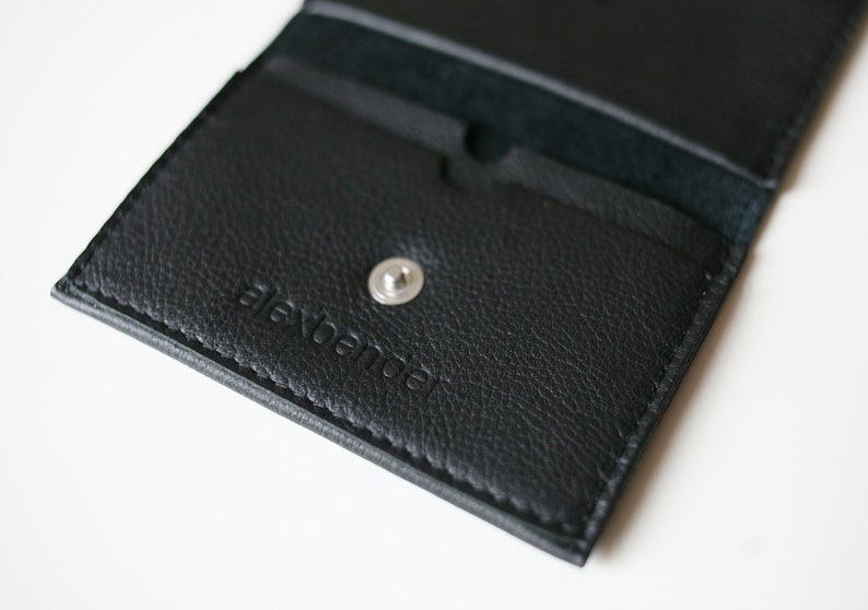 Bifold Mini Leather Wallet available in 9 colors, cardholder, card case image 7