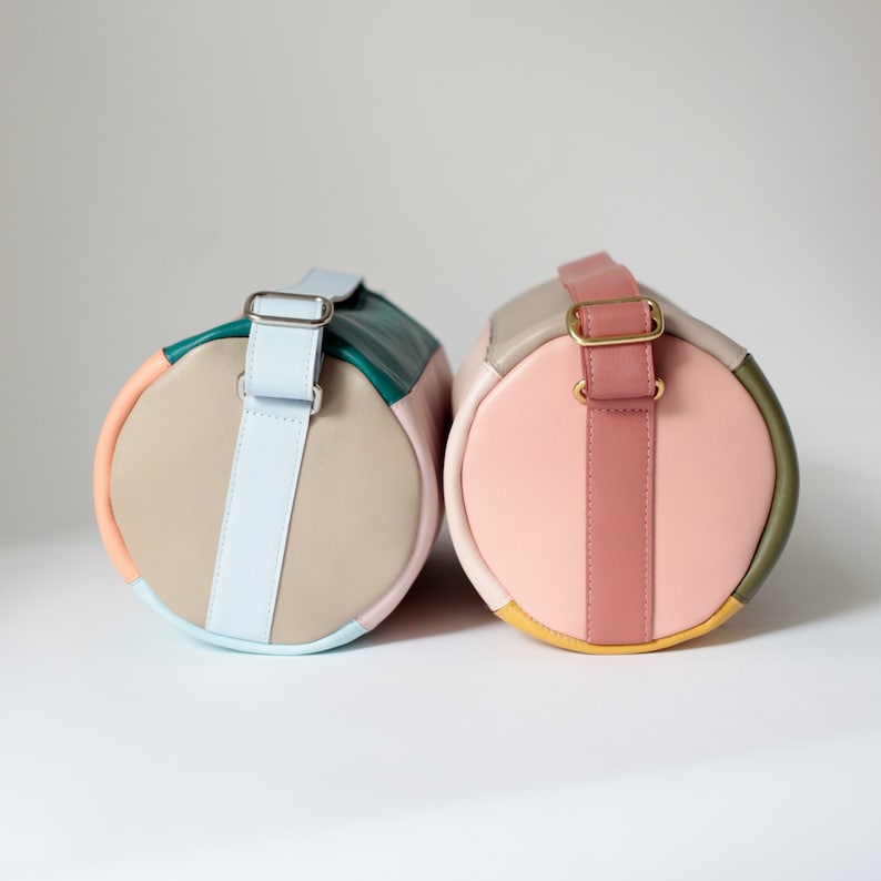 Mini Duffel Bag mezcla de 5 colores, bolso bandolera redondo imagen 3
