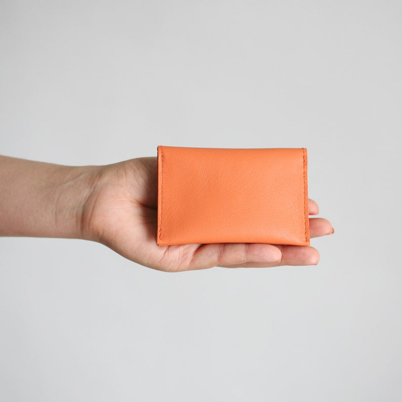 Bifold Mini Leather Wallet available in 9 colors, cardholder, card case image 2