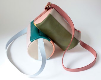 Mini Duffel Bag 4 color mix , round crossbody bag