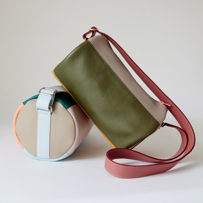 Mini Duffel Bag mezcla de 5 colores, bolso bandolera redondo imagen 4