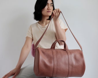 Duffel bag hazelnut, Weekender leather, travel bag, crossbody bag