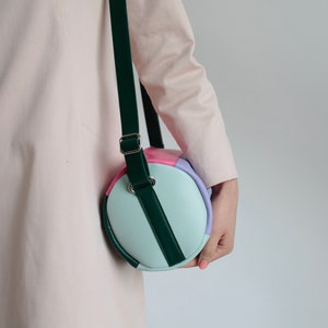 Mini Duffel Bag 5 color mix , round crossbody bag image 8