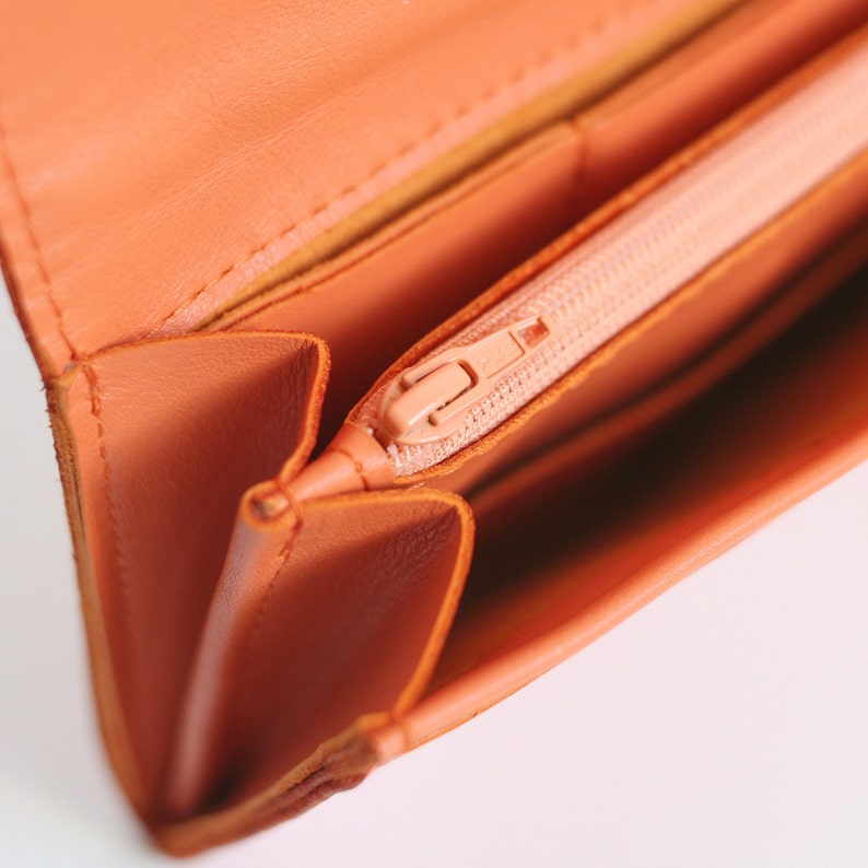Clutch Wallet Black, Leather Clutch, Secretary Wallet, Big Leather Wallet image 6