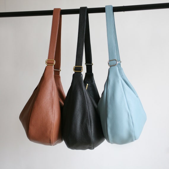 Crossbody Bag BIG POUCH Black Shoulder Bag Soft Big Pouch Bag Etsy Canada