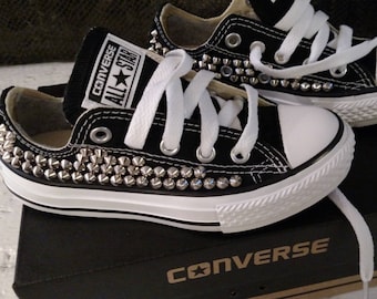 Kids Custom Studded Converse Low Top Shoes, Infant, Toddler Chuck Taylors