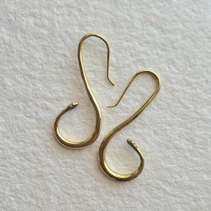 Snake Spiral Hoop Earrings, Gold