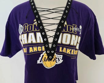 Vintage LAKERS Champions y2k  Reworked Cropped T Shirt / M