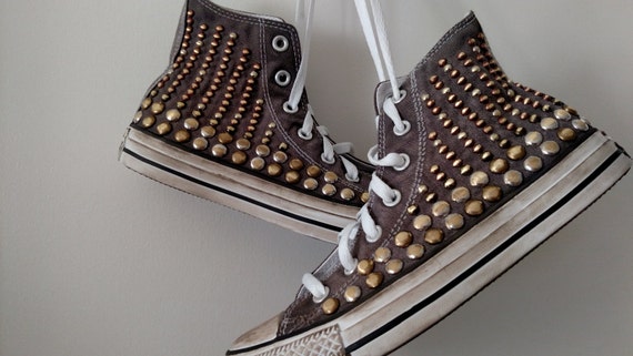 Studded converse high sale tops for sale