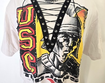 Vintage USC Trojans Rework T Shirt / University Southern California / S-M / 1992