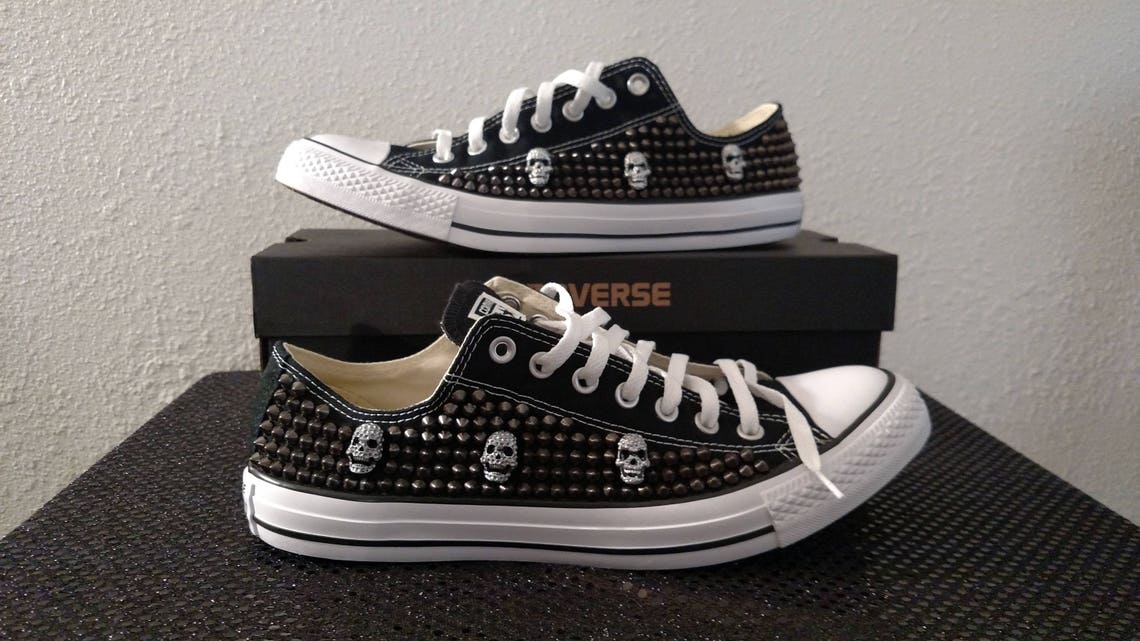 Studded Converse Shoes Skulls Brand New Converse Low Top Studded Converse Shoes Skulls Brand New Converse Low Top
