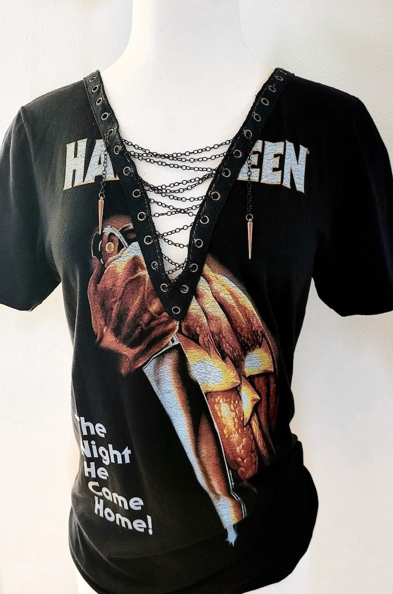 Halloween-t-shirt Michael Myers, skräckfilmströja, natten han kom hem, Halloween-dödar bild 2