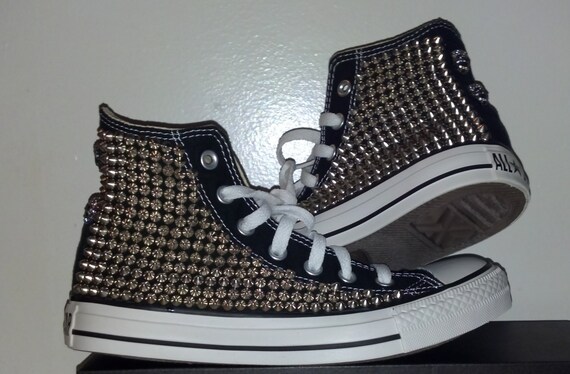 black studded converse