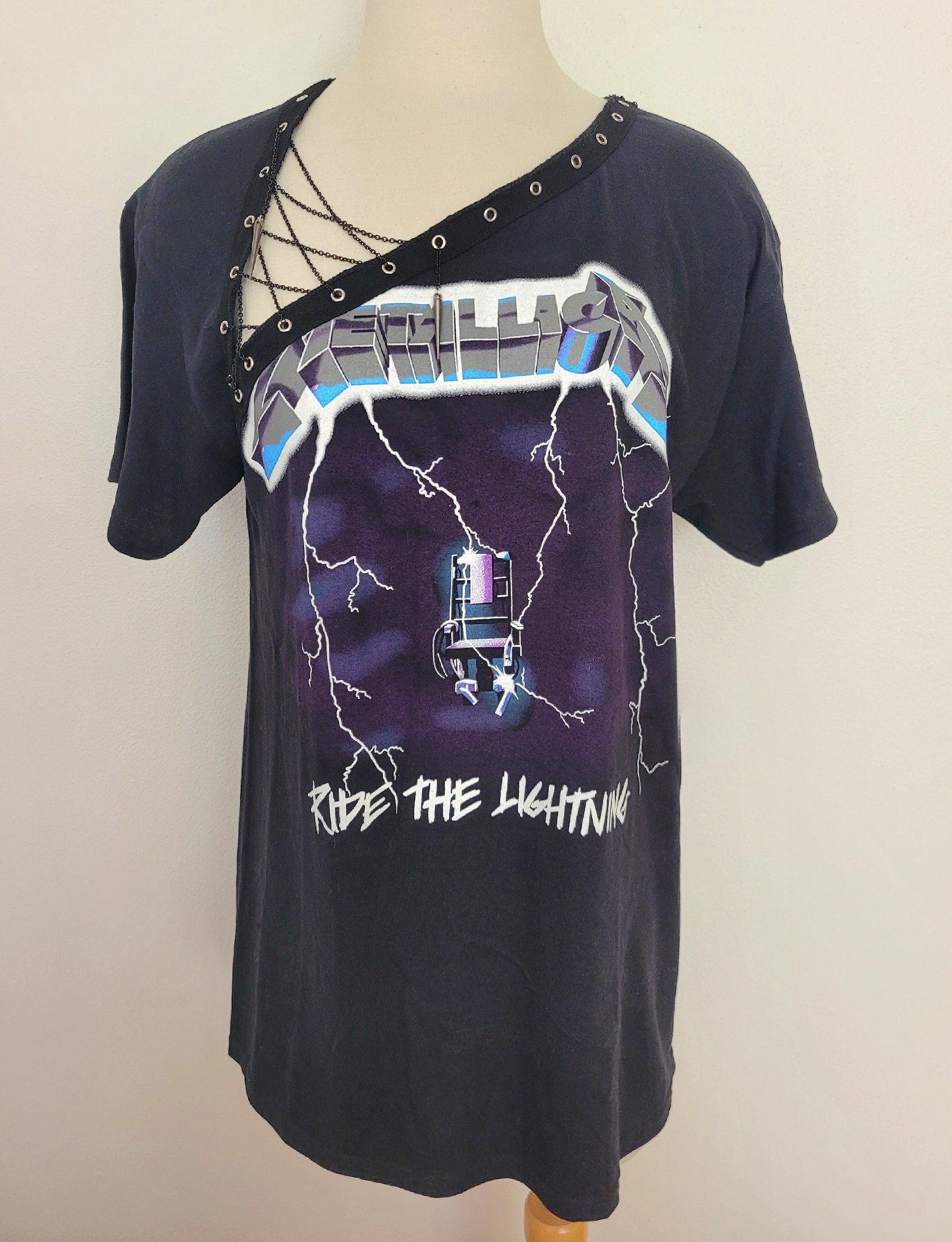 Metallica Ride The Lightning 1987 Vintage Rare Concert Rock Tee Shirt