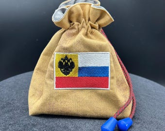 Bolsa para dados con la bandera histórica del Imperio ruso de 1914
