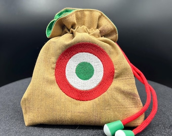 Historic WW2 Italian Roundel Dice Bag