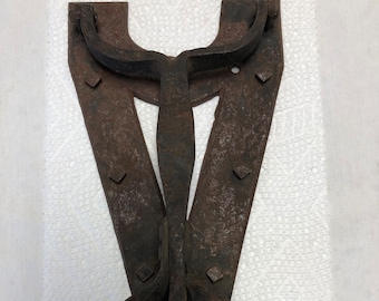 Antique Hand Made Wrought Iron Door Knocker From The 1920’s with Twisted Handle