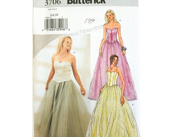 3706 Butterick Bride, Brides Maid or Prom Classic Dress Pattern