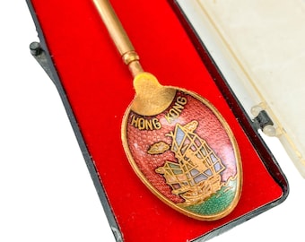 Vintage Souvenir Hong Kong Collector’s Spoon - Cloisonne