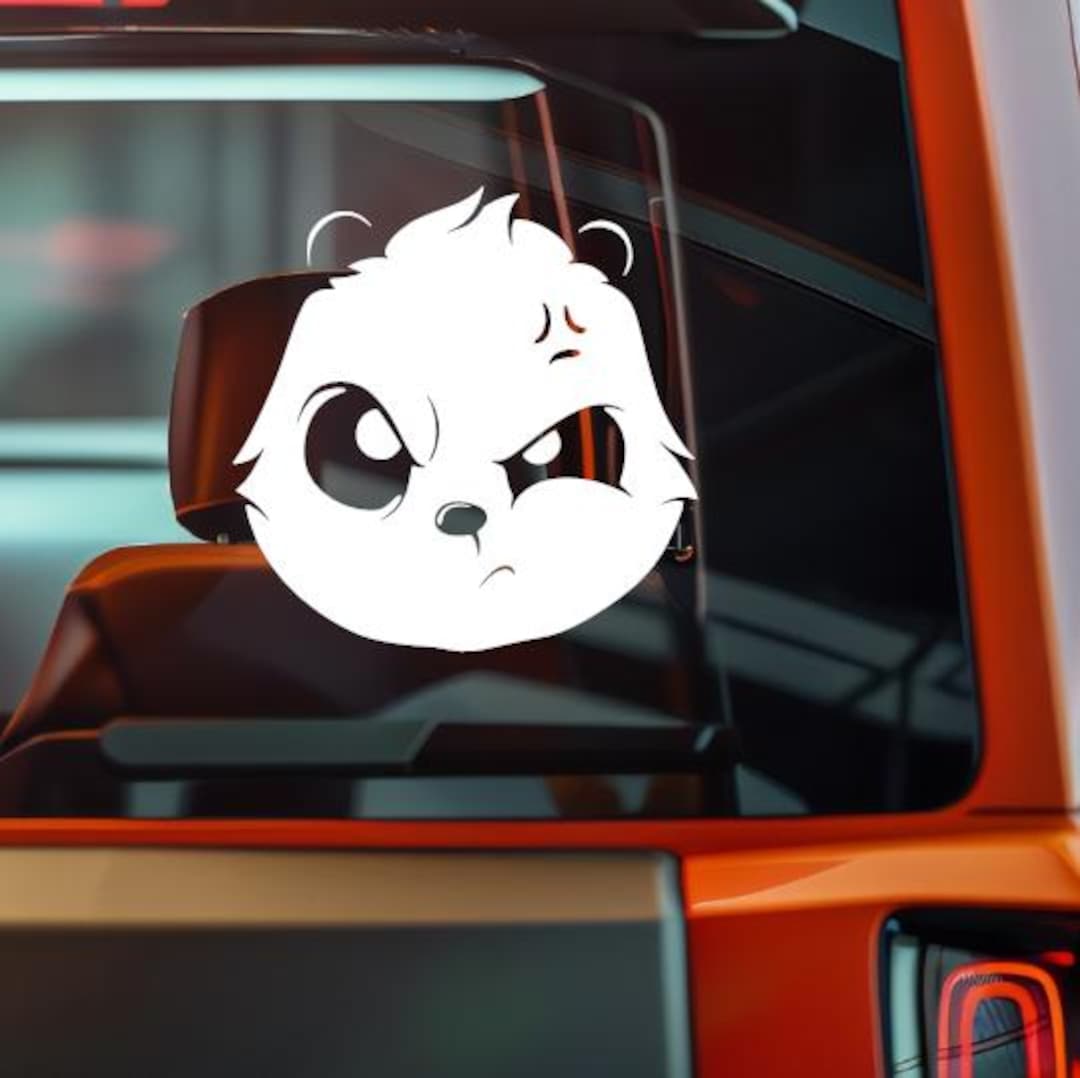 Sticker Panda Angry Angry Panda Sticker | Cute Animal Vinyl Decal for Car, Laptop or Water ...