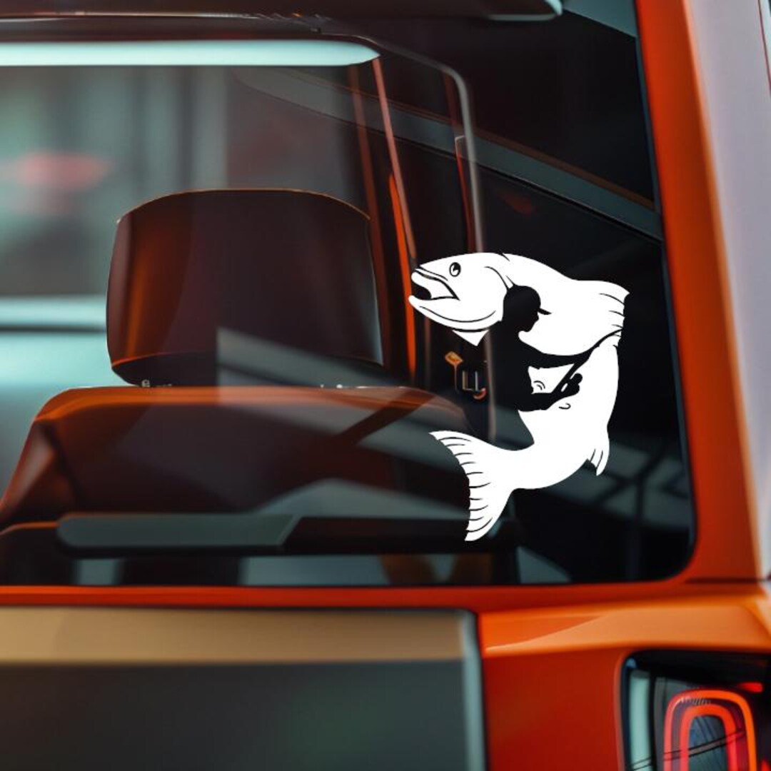 Fishing Car Sticker | Bass Fish Vinyl Decal for Truck or Boat ...