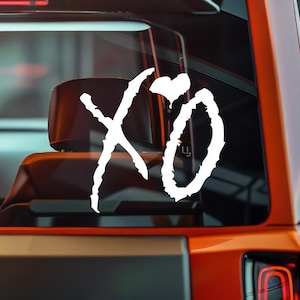 Décalcomanie en vinyle minimaliste XO | Sticker étanche pour voiture et ordinateur portable | Conception esthétique simple | Plus de 20 couleurs | Cadeaux Mexique