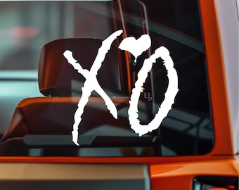 XO Minimalist Vinyl Decal | Waterproof Car & Laptop Sticker | Simple Aesthetic Design | 20+ Colors | Mexko Gifts